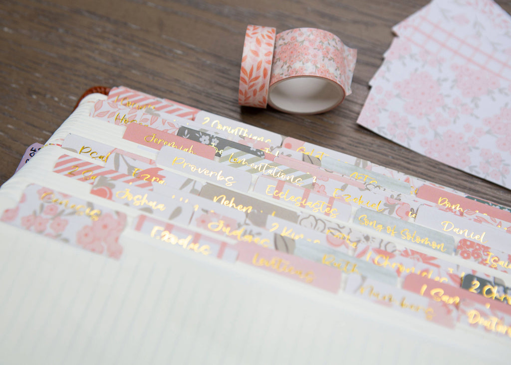 Pretty Peach Bible Book Tabs