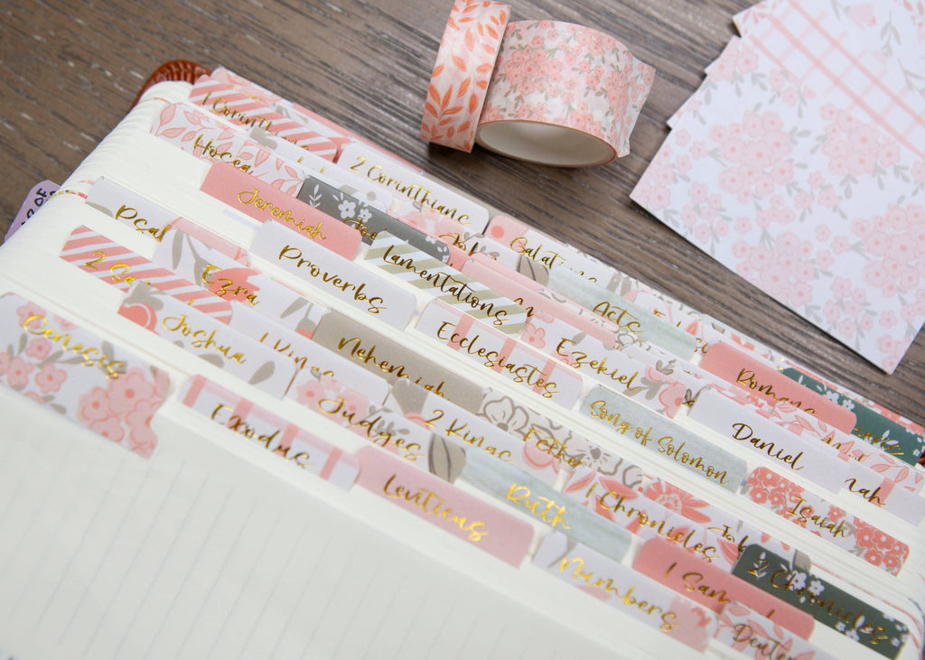 Pretty Peach Bible Book Tabs