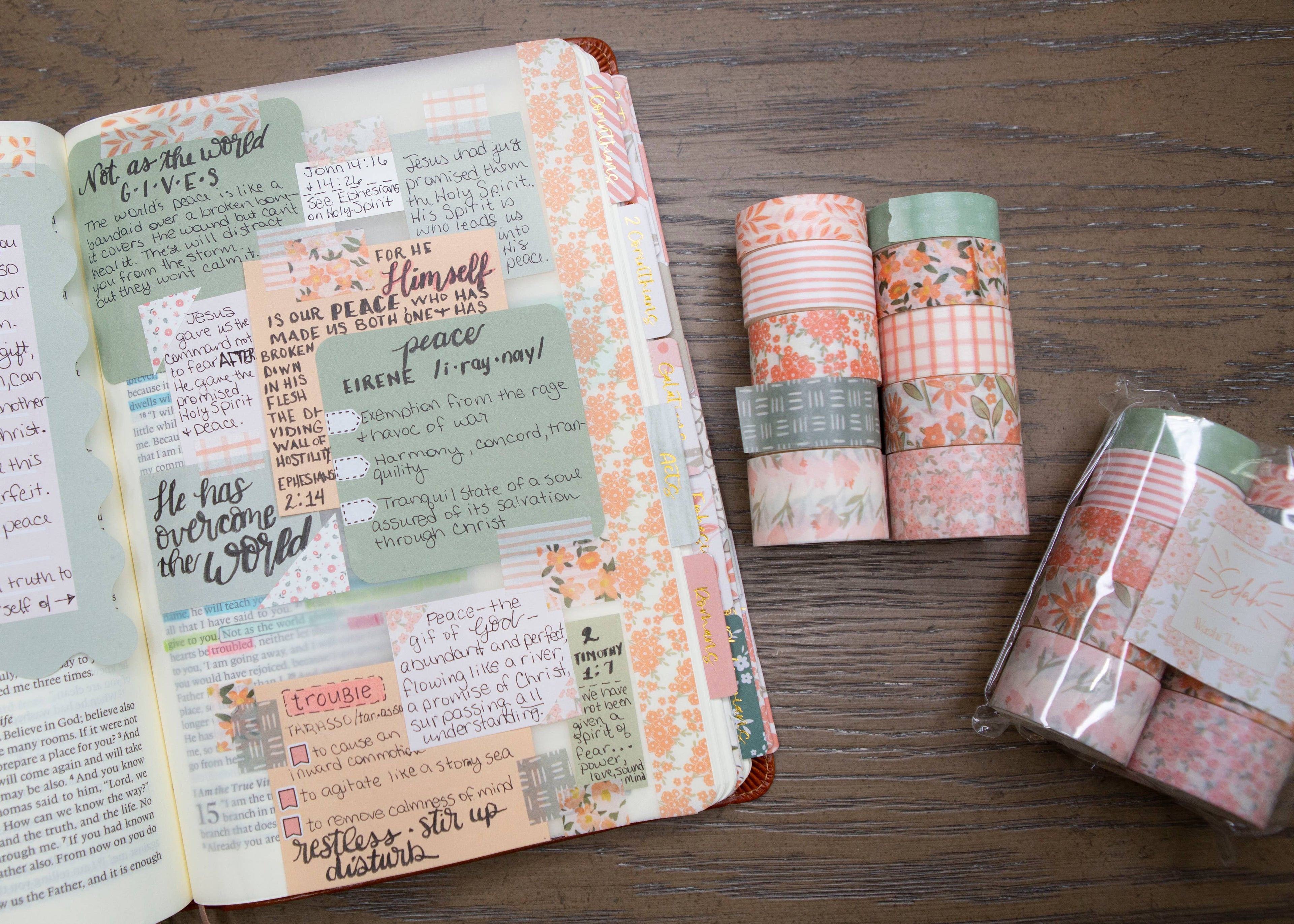 Bible Journaling Washi Tape - Peach