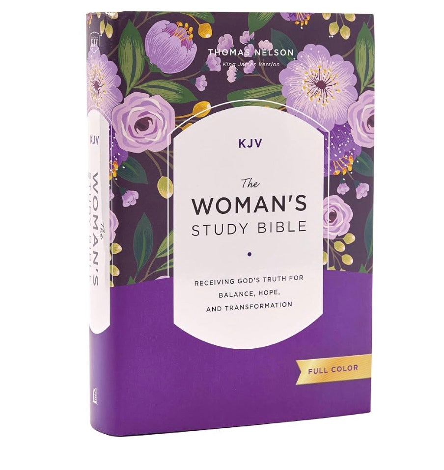 PRE ORDER- Pre-Loaded Woman's Study Bible NIV, KJV, or NKJV— Floral Hardcover with Vellum Tip-Ins, Tabs, and Bookmarks