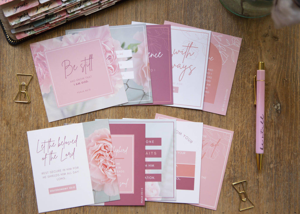 In His Presence Verse Cards — Rest in His Presence Scripture Card Set