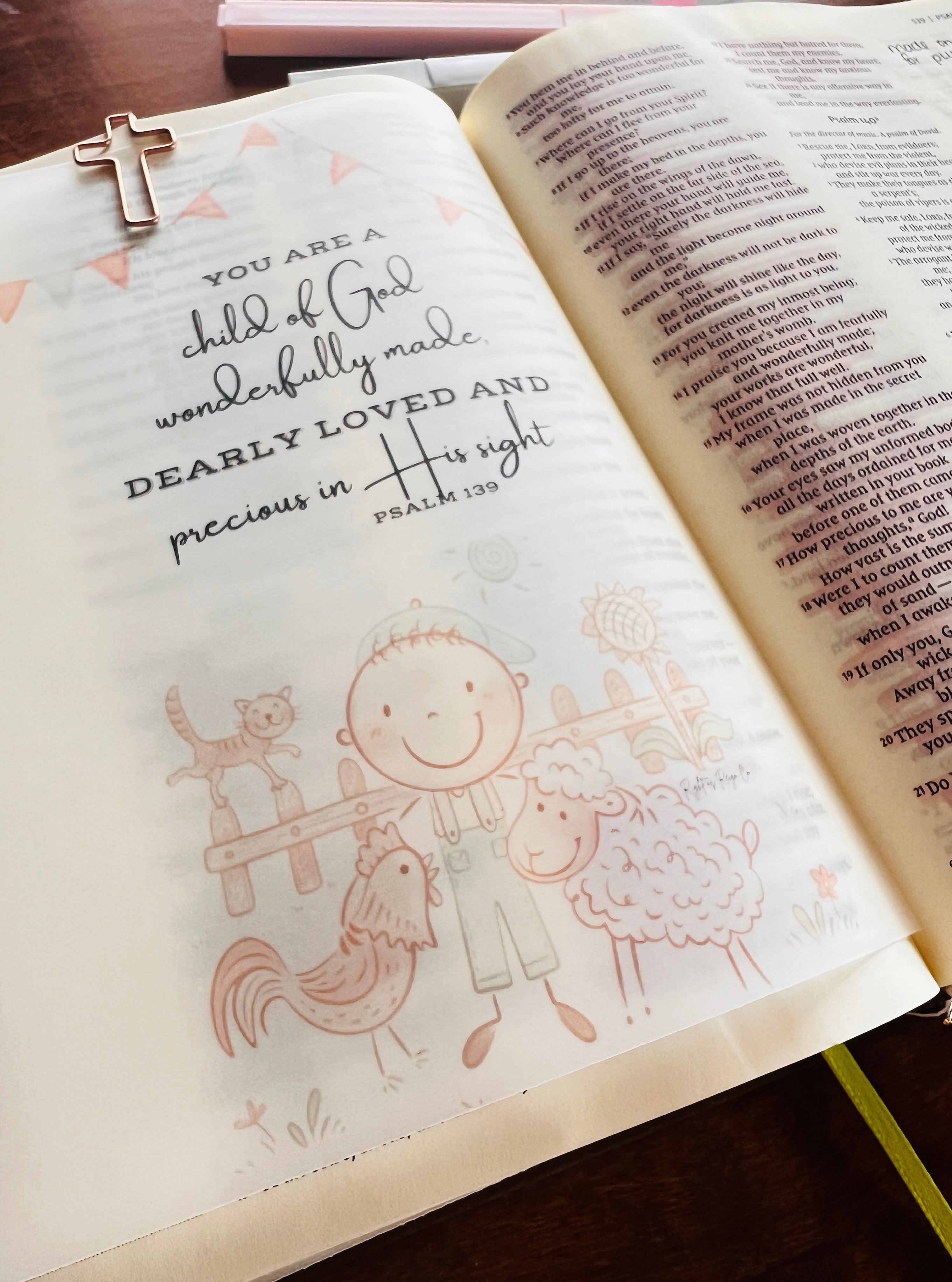 You Are a Child of God Printable Art — Psalm 139 Digital Download for Kids Room, Nursery, or Bible insert