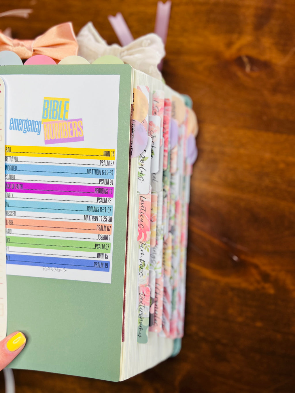 Emergency Bible Numbers Bookmark