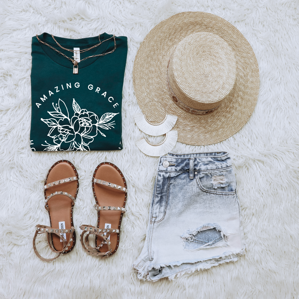 Amazing Grace Floral Tee Shirt