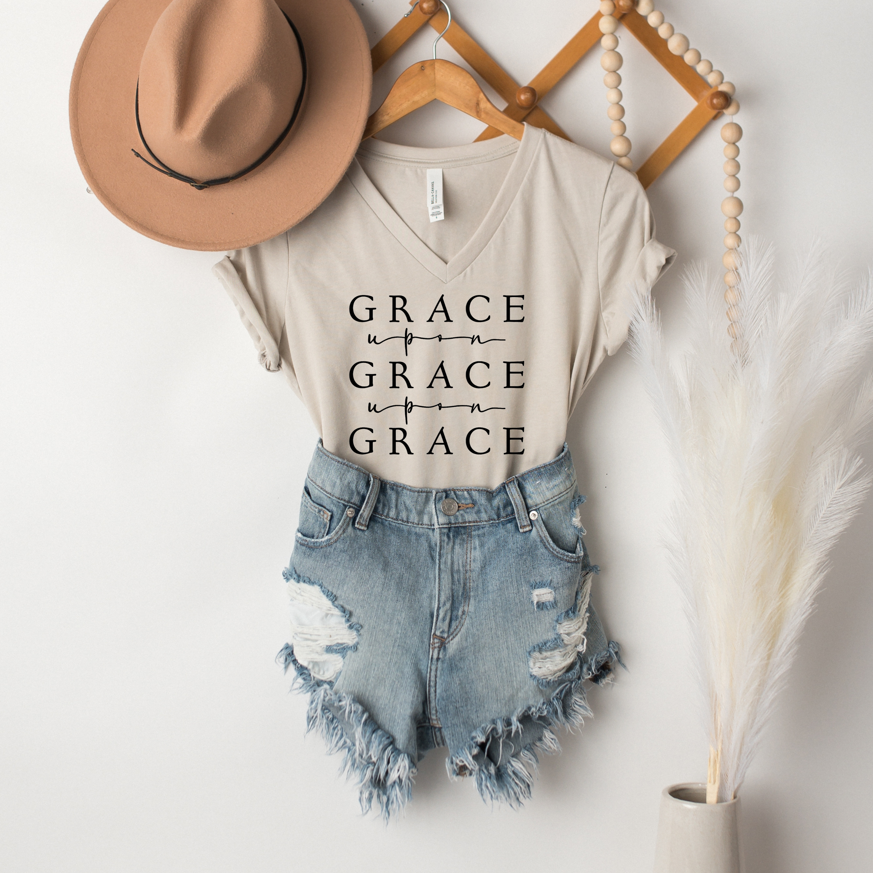Grace Upon Grace V- Neck Tee