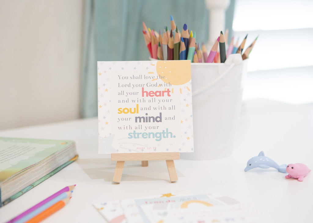 Kids Scripture Memory Cards — Courage Building Bible Verses for Children — Set of 10