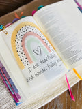 I Am Fearfully and Wonderfully Made — Psalm 139 Rainbow Bible Tip-In — for Bible journaling