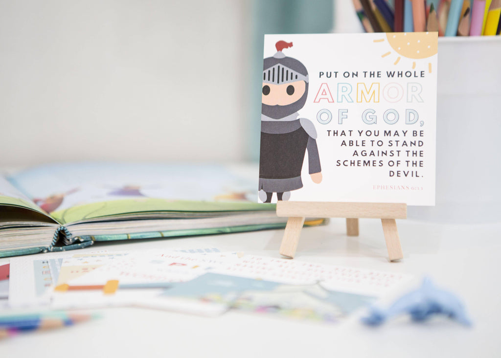 Kids Armor of God Memory Verse Cards — Set of 10 Scripture Cards for Children — ESV
