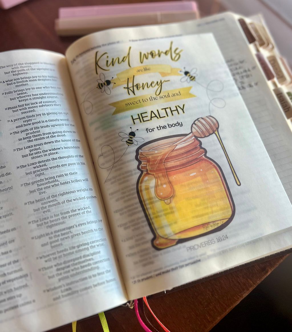 Vellum Print Pack — 35 Assorted 5x7 Bible Journaling Vellum Prints — Right as Reign Co. Originals