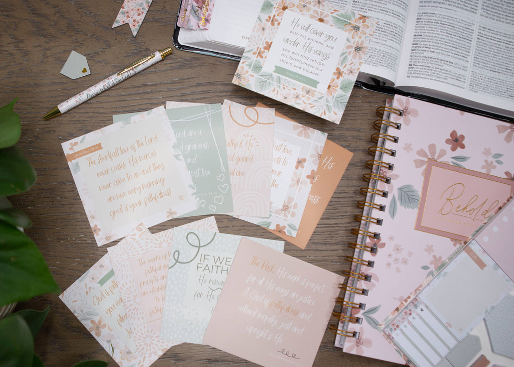 God's Faithfulness Scripture Verse Cards — Set of 10 Bible Memory Cards for Women
