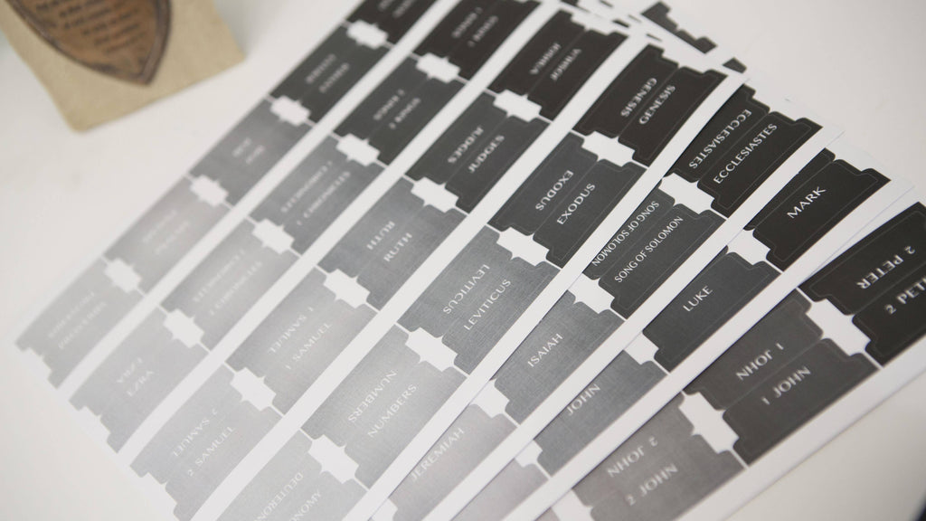 Black and Grey Ombre Bible Tabs