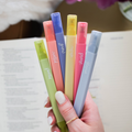Garden Highlighter Set — 6 Color Dual Tip Bible Highlighters with No Bleed Technology
