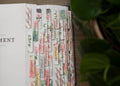 Floral Bible Index Tabs — Rose Floral Peel and Stick Bible Tabs — 66 Books Plus 6 Blank