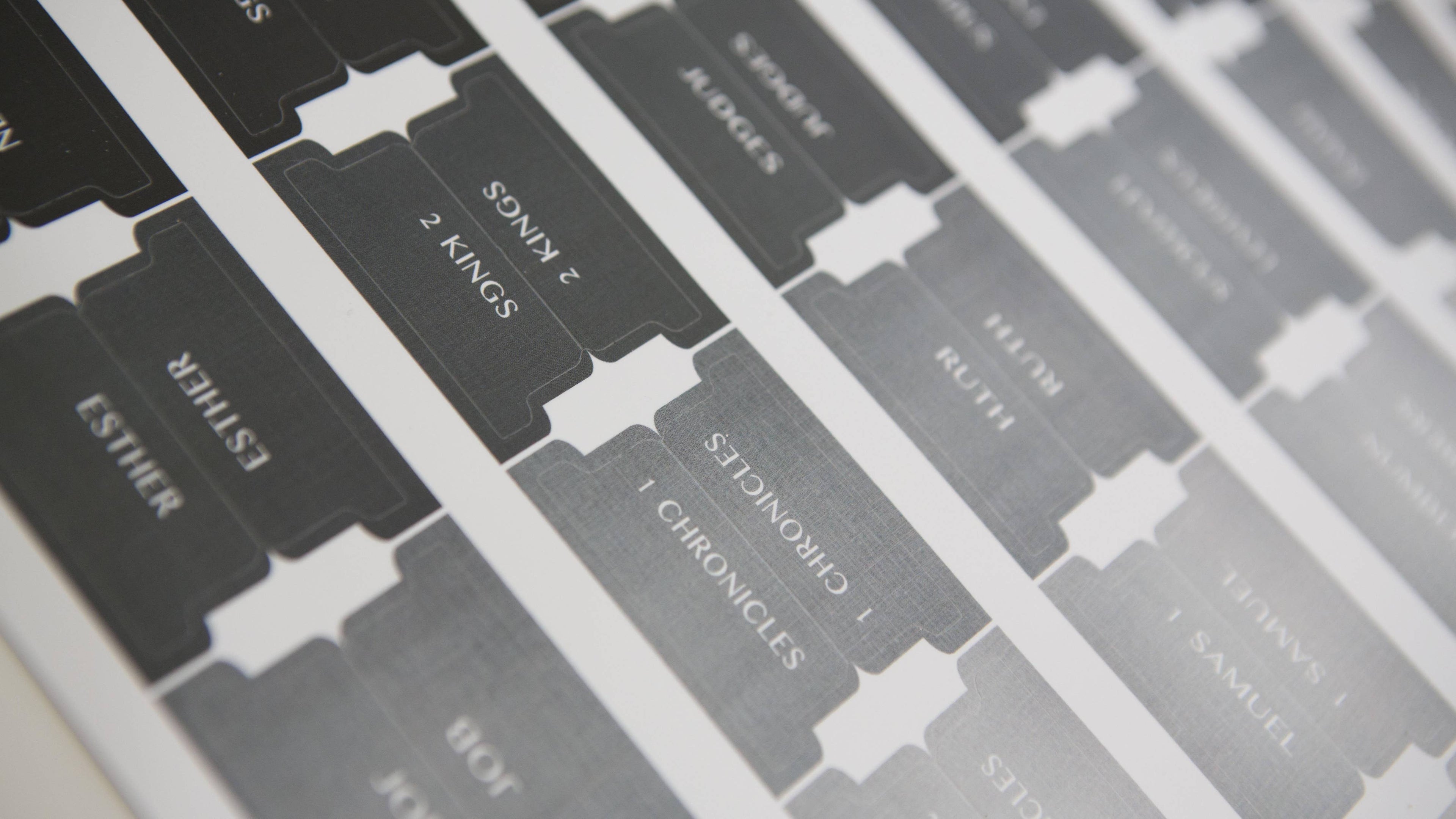 Black and Grey Ombre Bible Tabs