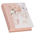 KJV Note-Taking Bible — Pink Floral Printed Faux Leather Hardcover King James Version