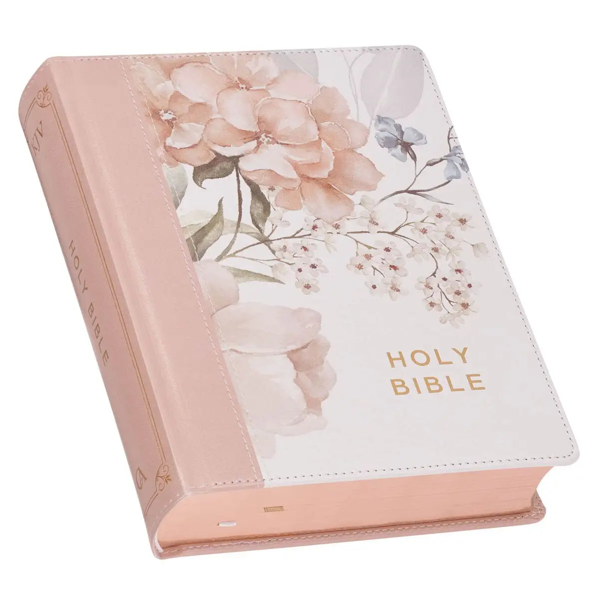 KJV Note-Taking Bible — Pink Floral Printed Faux Leather Hardcover King James Version