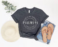 Psalm 91 Scripture T-Shirt | Faith Based Clothing | Christian Gift for Women