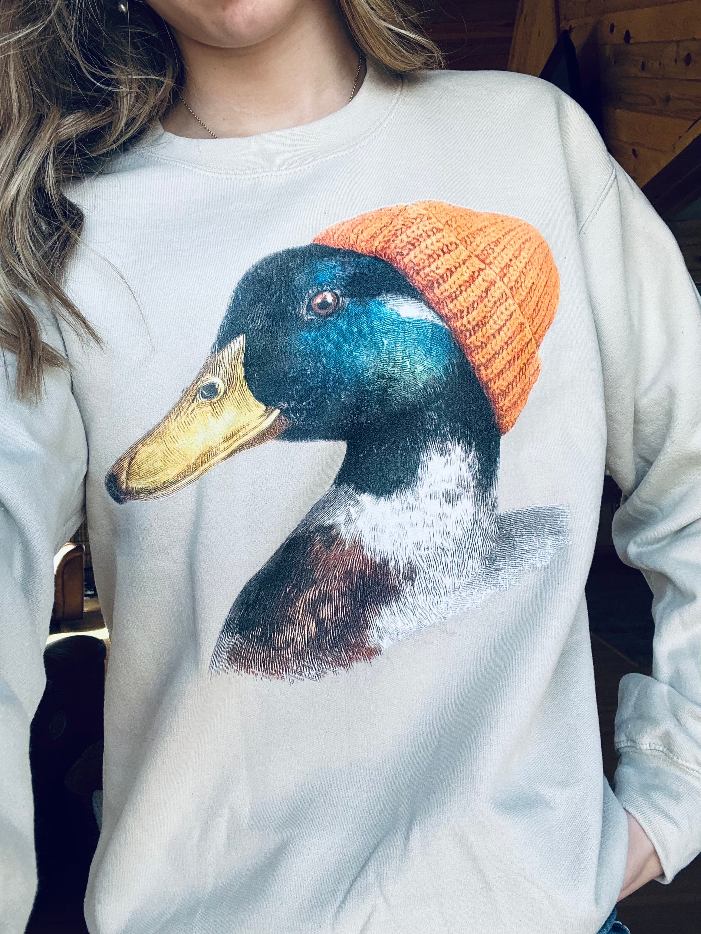 Retro Mallard Beanie Sweatshirt