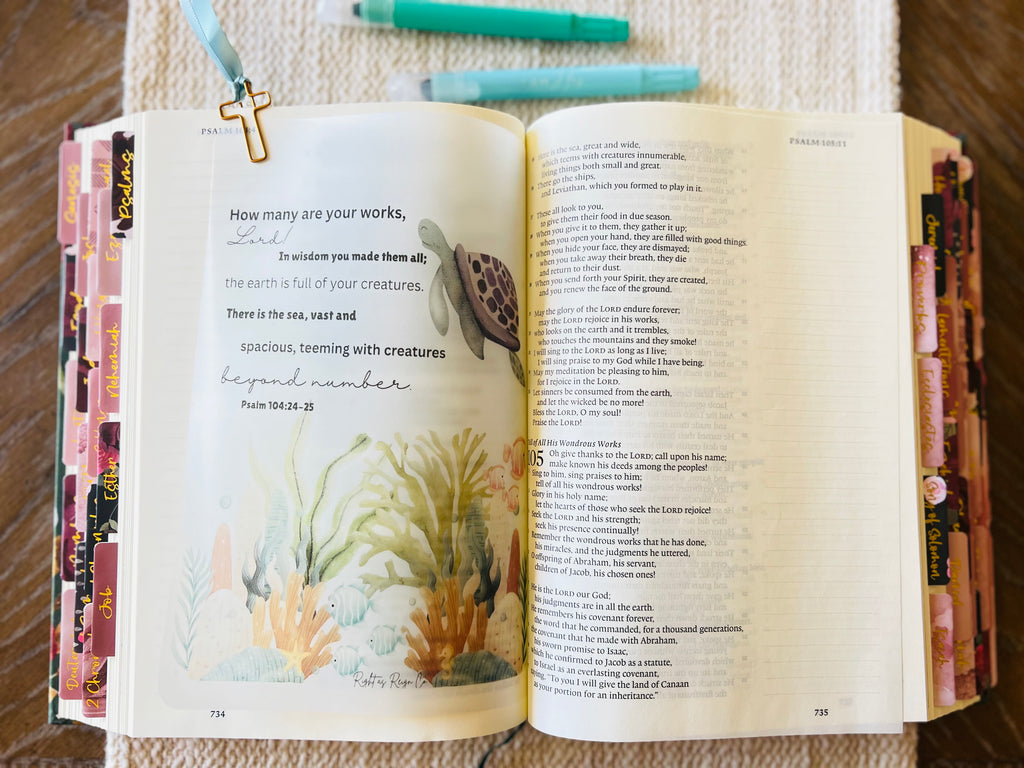 How Many Are Your Works, Lord" — Psalm 104:24-25 Bible Tipin Insert
