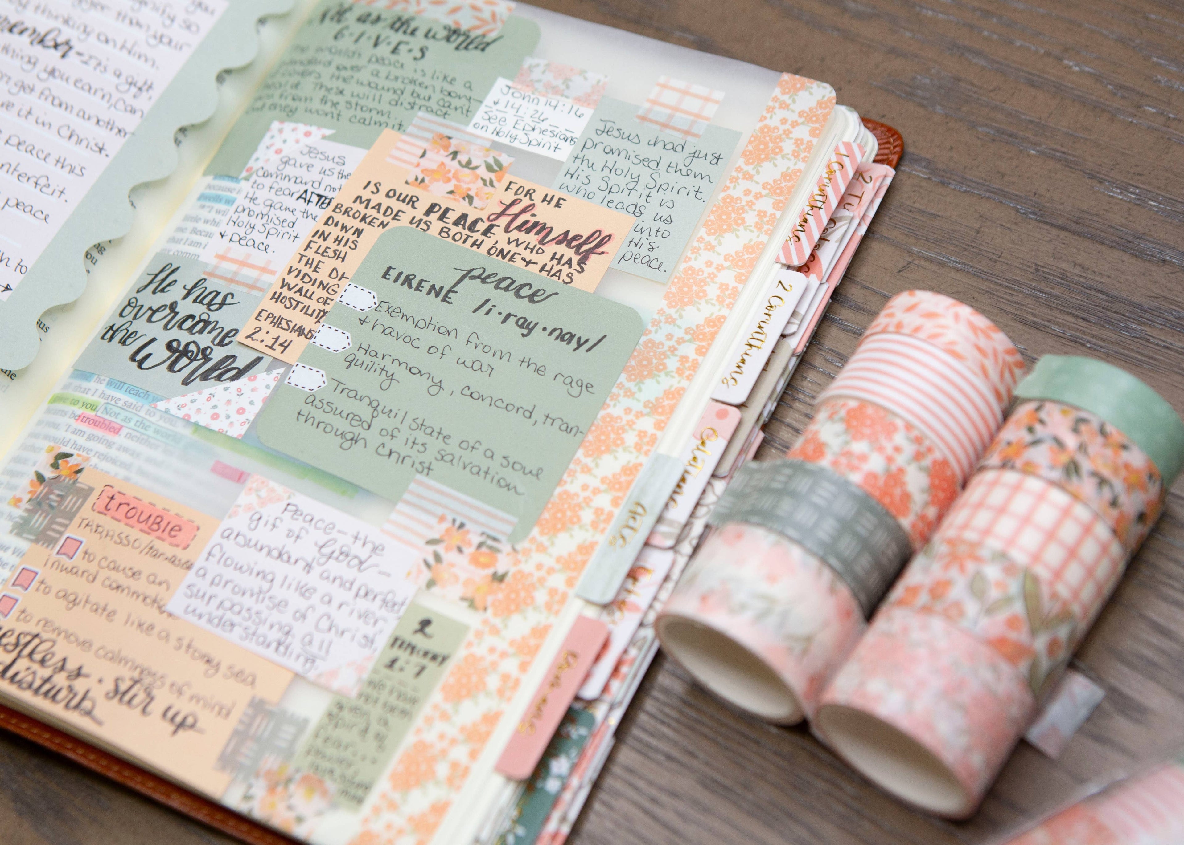 Bible Journaling Washi Tape - Peach