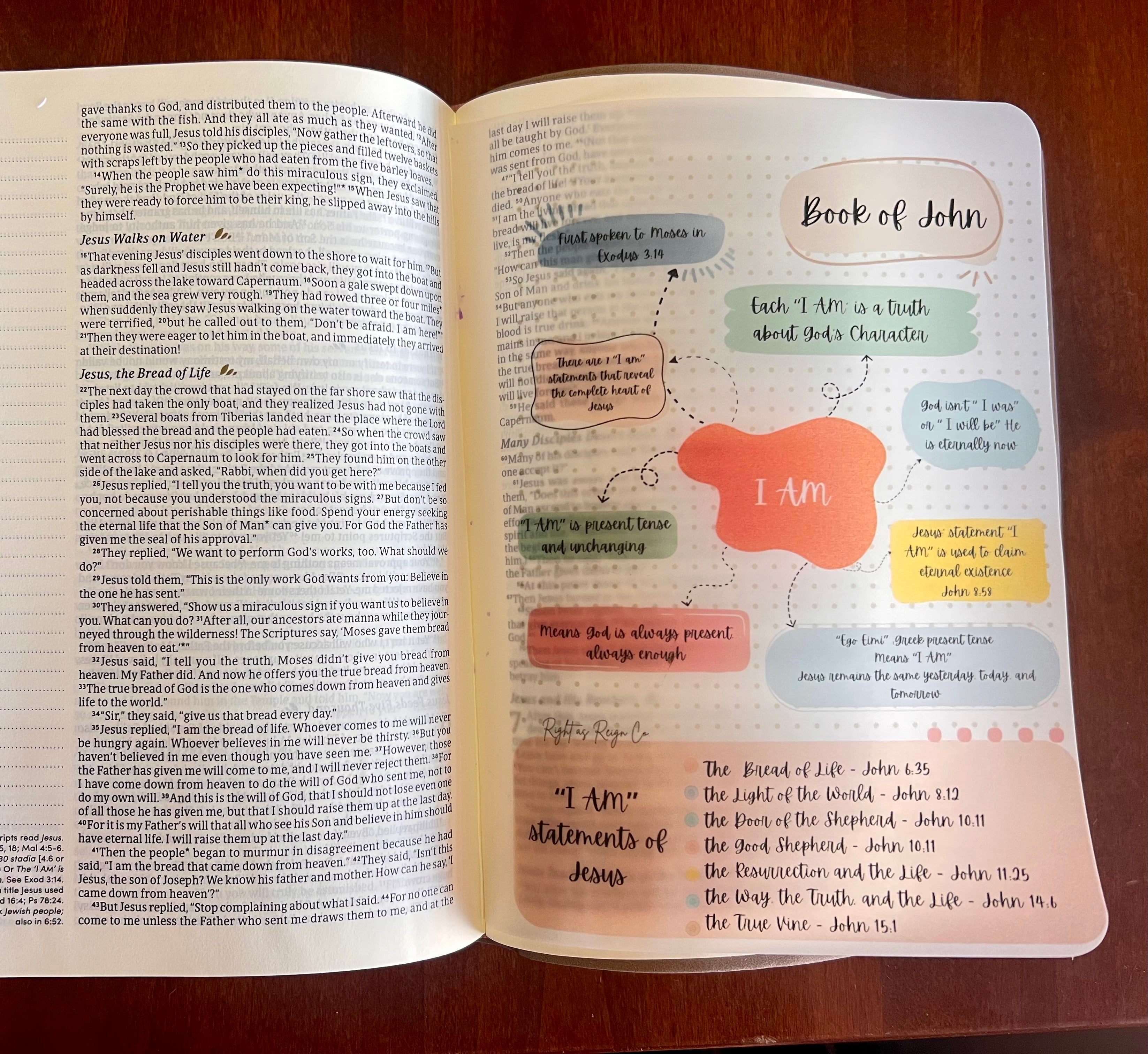 "I AM" Statements of Jesus — Bible Insert
