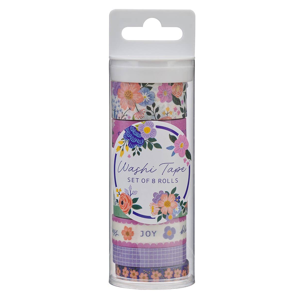Blossoms of Joy Washi Tape Set — Set of 8 Floral Washi Tapes for Bible Journaling and Creative Projects