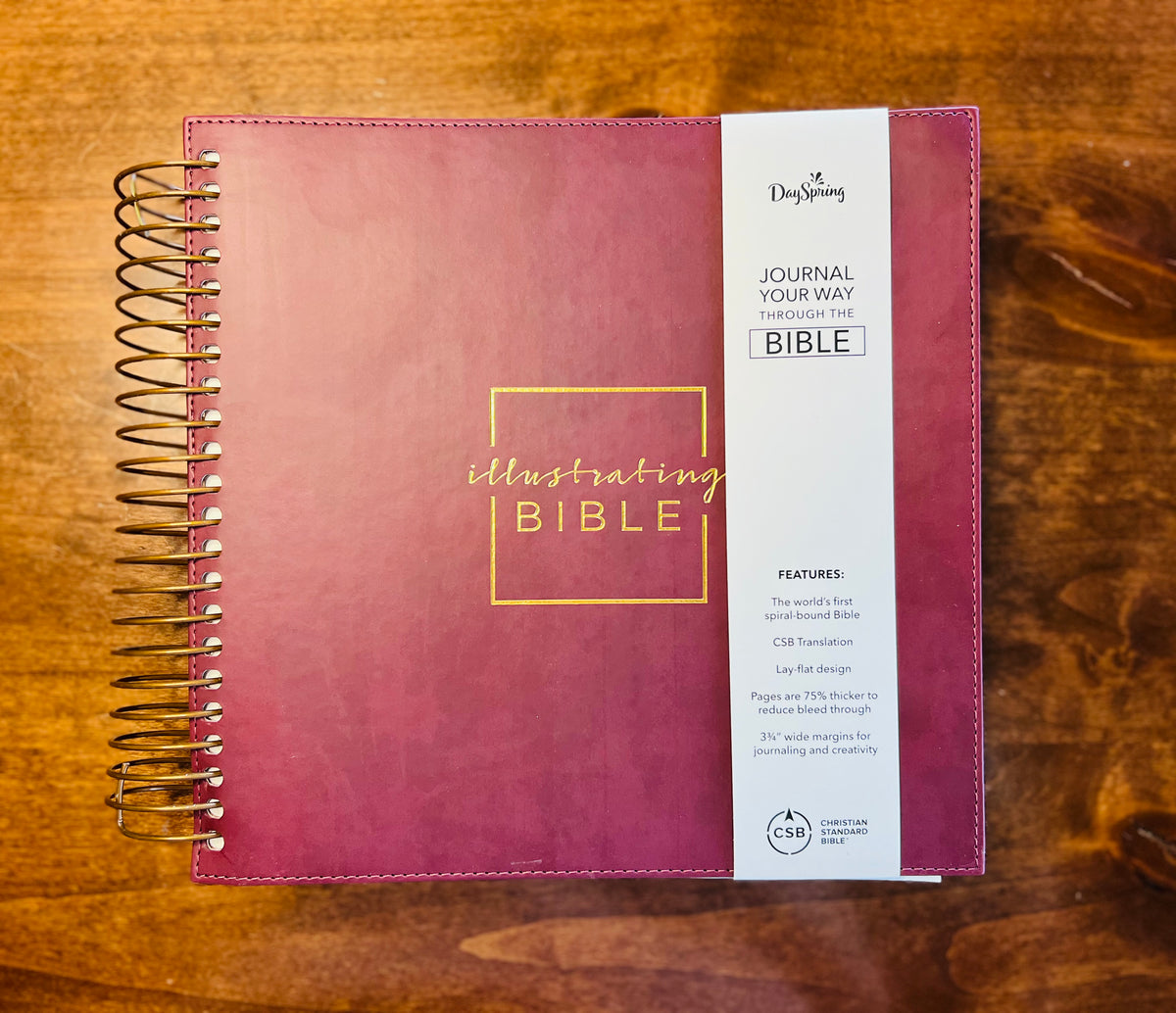 CSB DaySpring Spiral Bible Journaling Bundle — Cranberry Red