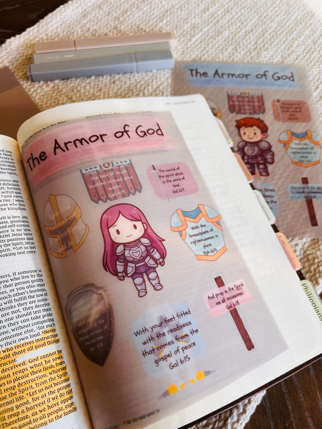 Baby Girl Loaded Keepsake Bible — NLT Hardcover loaded with Children’s Faith Inserts