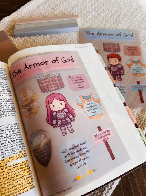 Armor of God Bible Tip-In Digital Download — Kids Bible Insert Boy and Girl Versions