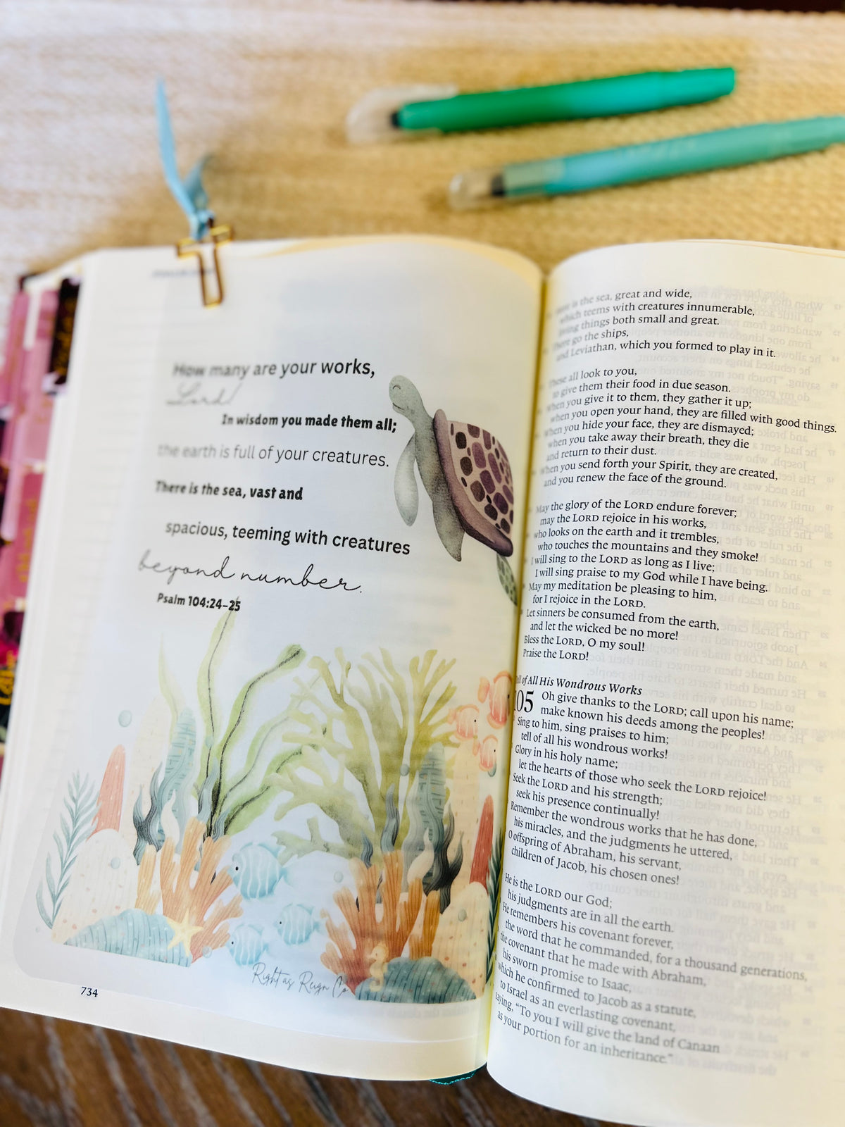 How Many Are Your Works, Lord" — Psalm 104:24-25 Bible Tipin Insert