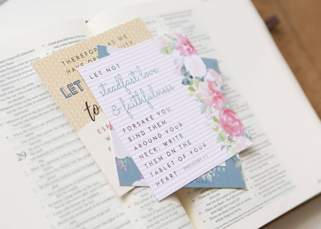 Fruit of the Spirit Scripture Verse Cards — Set of 10 Bible Memory Cards for Christian Women