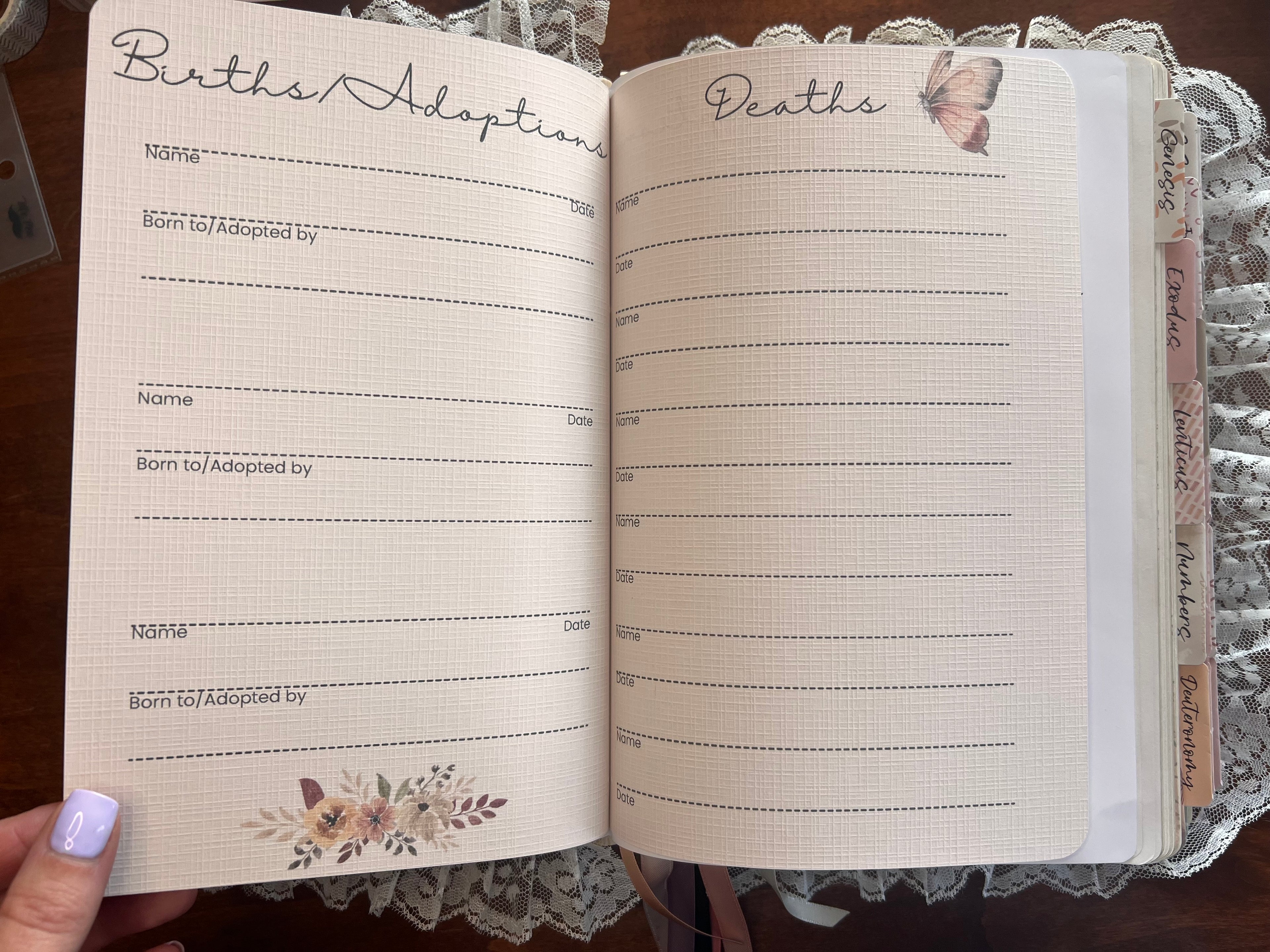 Record of Life Pages — Births, Marriages & Deaths Bible Insert Set