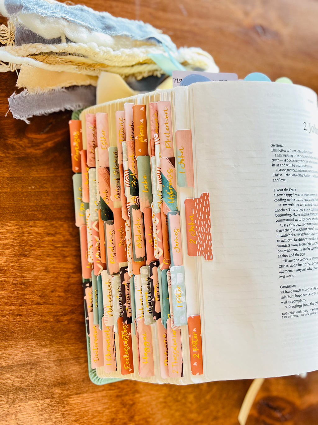 Custom Loaded Bible | NLT Wide Margin Journaling Bible | Preloaded & Ready to Use | Christian Gift for Women | Faith Gift | Loaded Bible