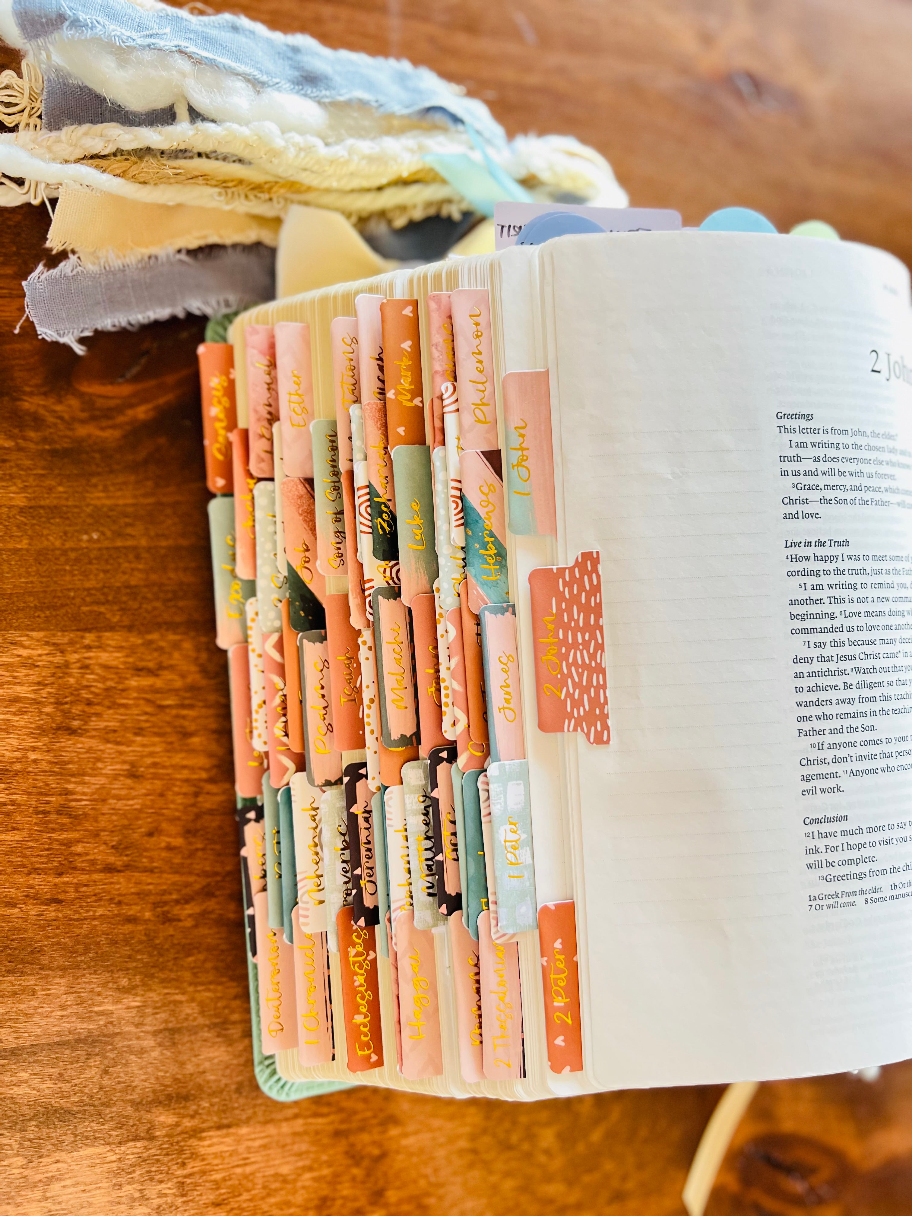 Custom Loaded Bible | NLT Wide Margin Journaling Bible | Preloaded & Ready to Use | Christian Gift for Women | Faith Gift | Loaded Bible