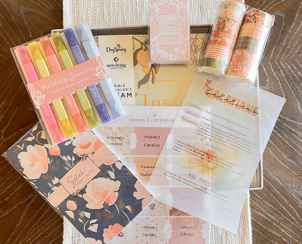 NLT Inspire Illustrating Bible Starter Journaling Bundle — Sage Floral Spiral Bound