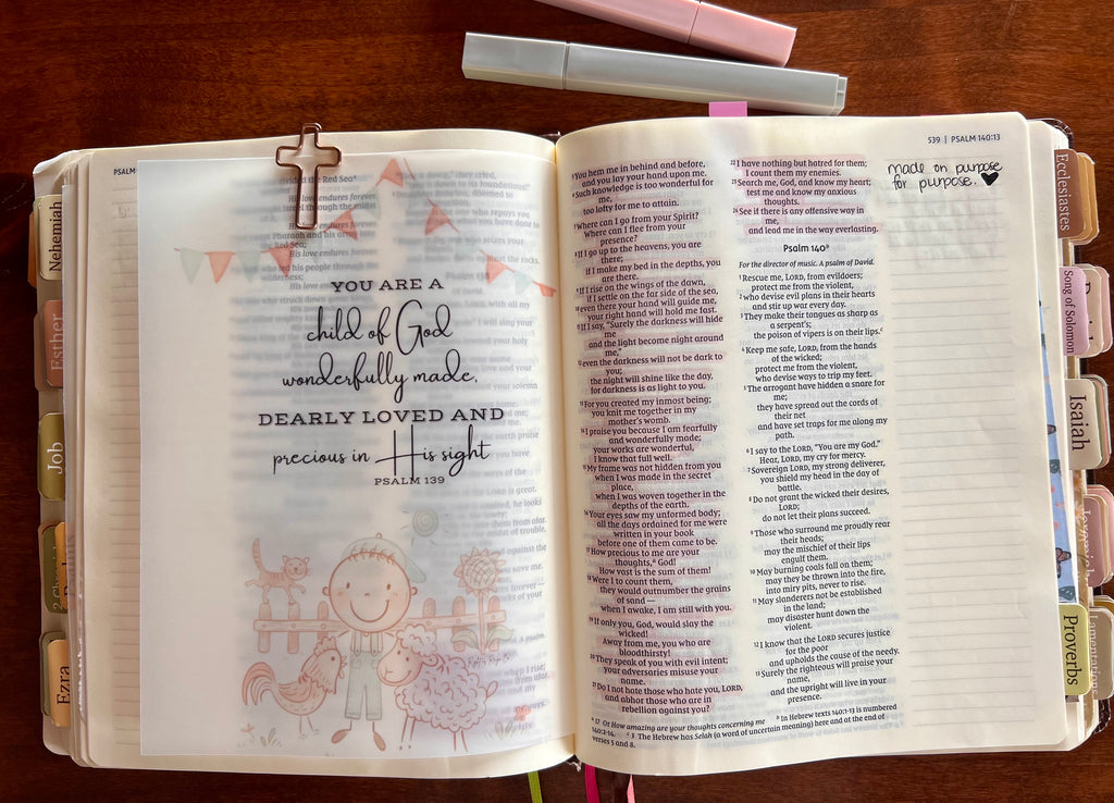 You Are a Child of God Printable Art — Psalm 139 Digital Download for Kids Room, Nursery, or Bible insert