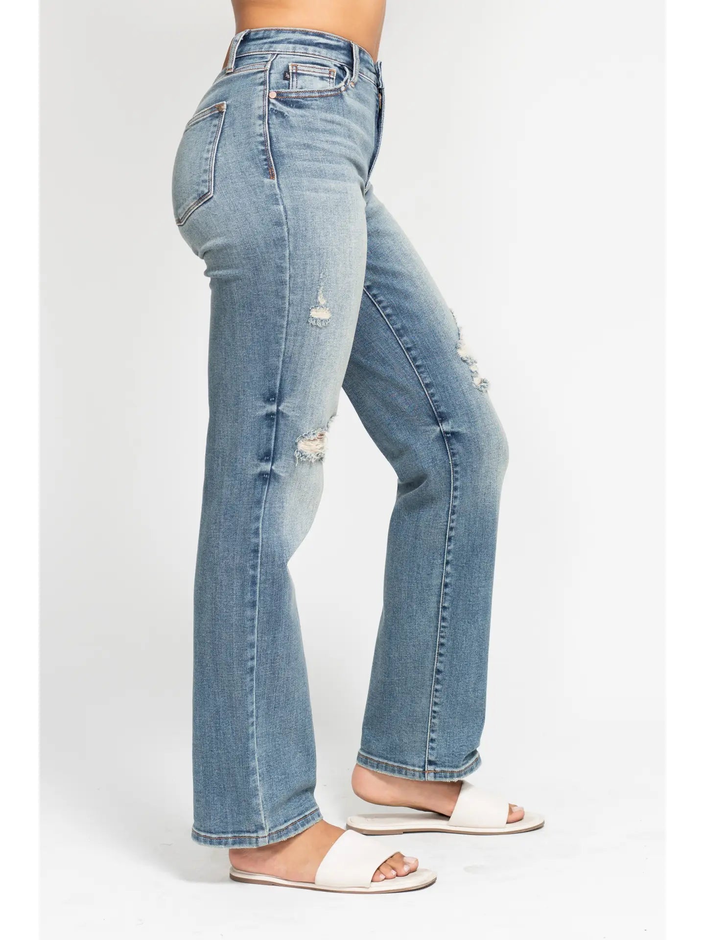 High Waisted Dad Straight Jean by Judy Blue