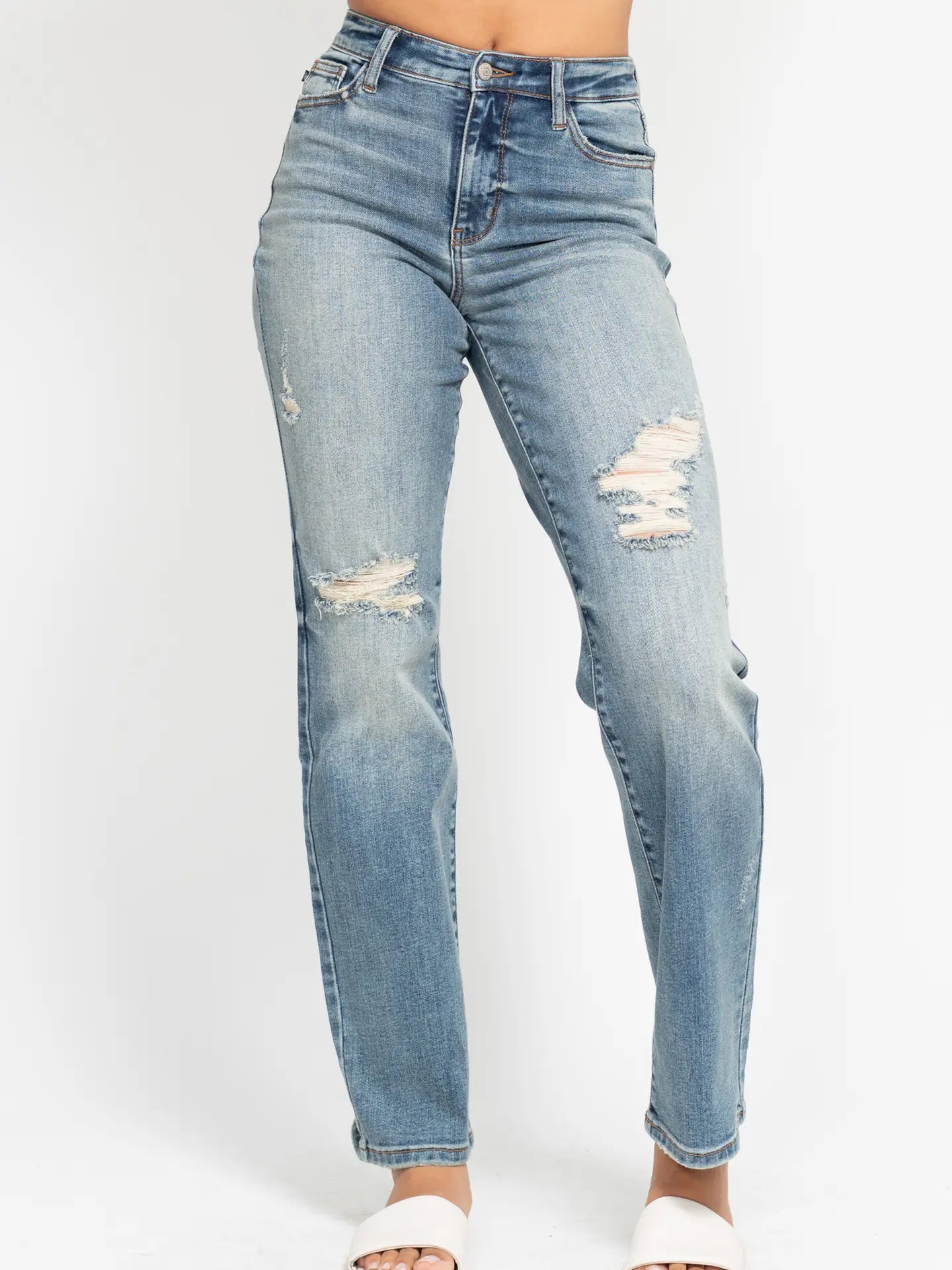 High Waisted Dad Straight Jean by Judy Blue