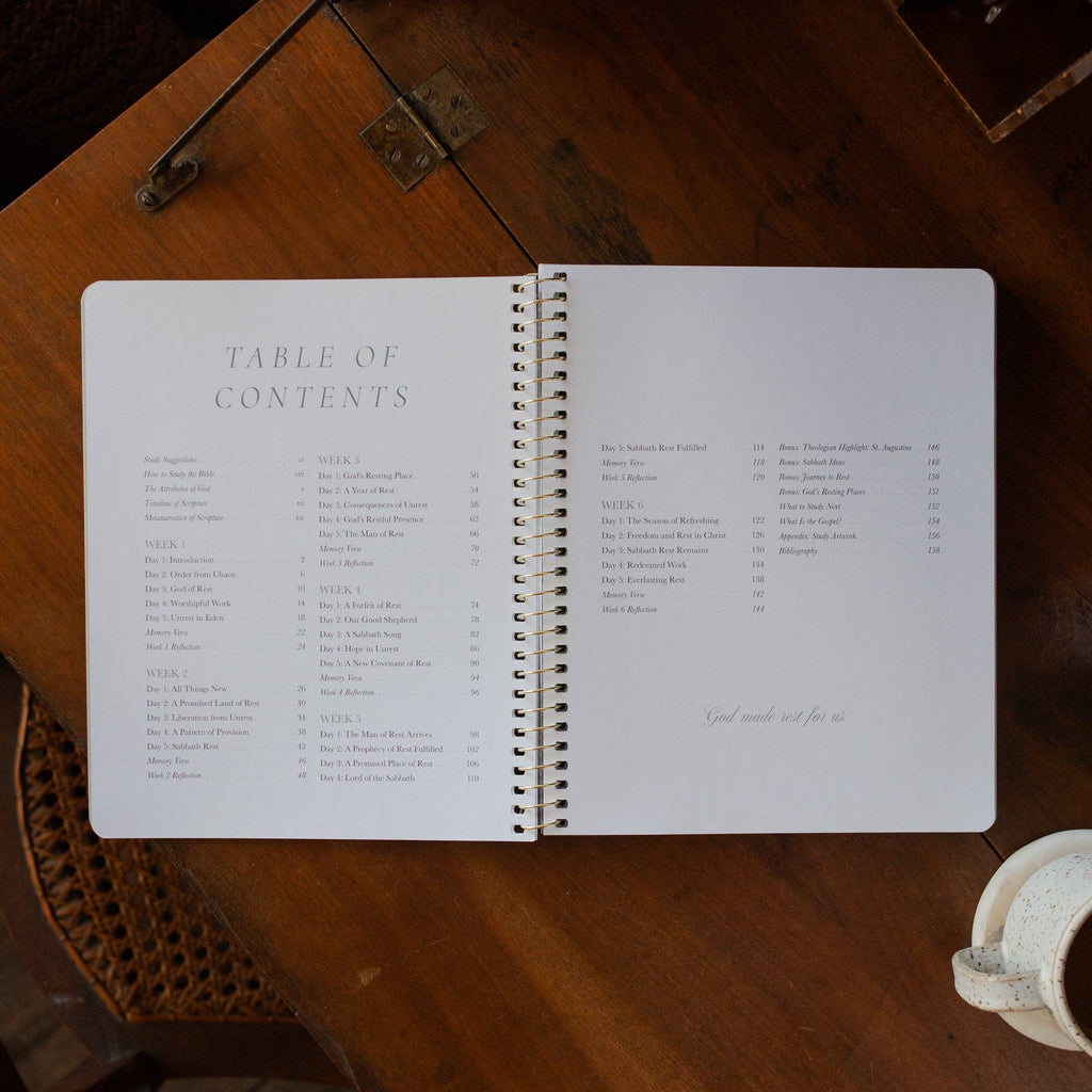 Made for Him Spiral Bible Study — Rest in Christ for Restless Hearts — 6 Week Bible Study for Women