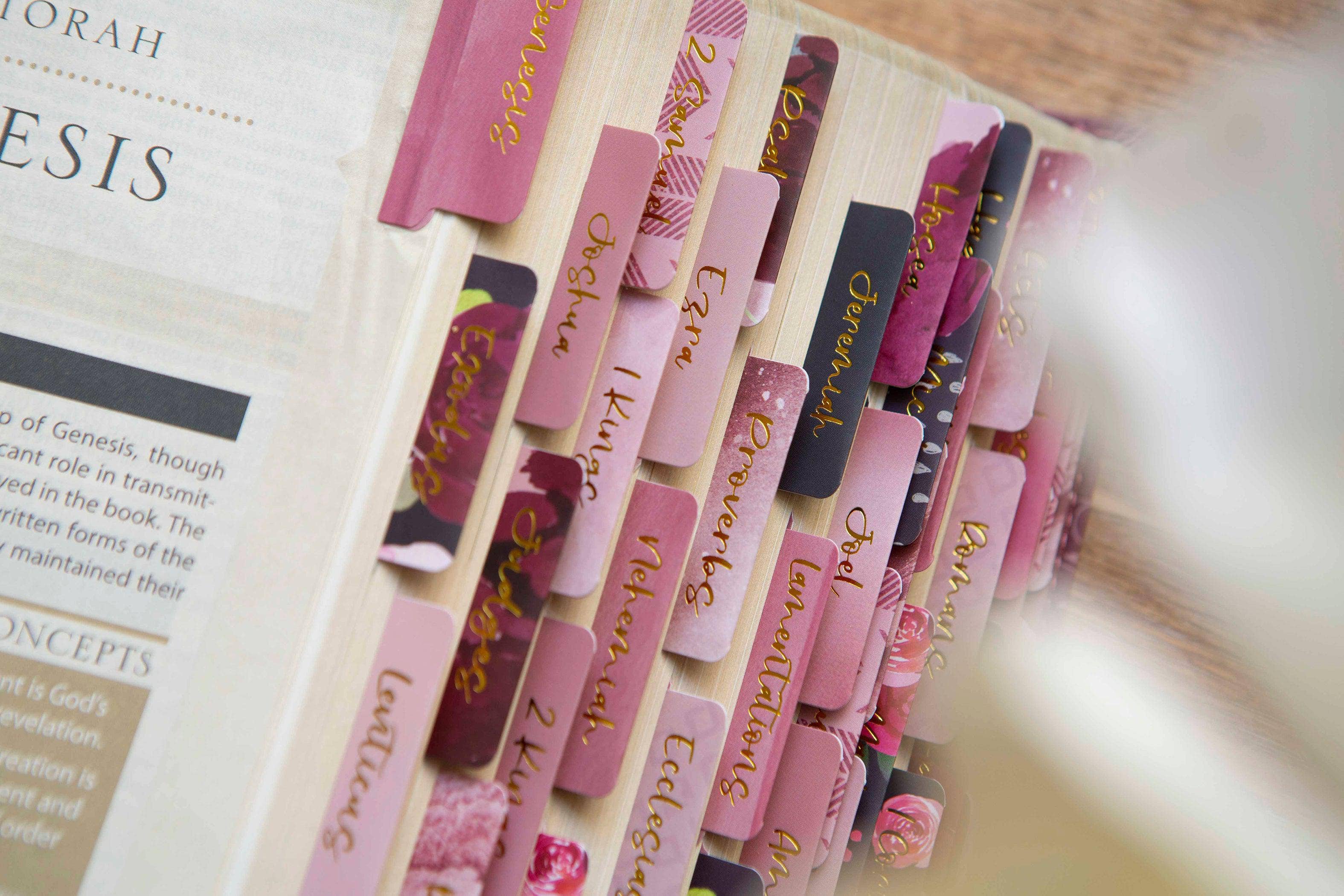 Floral Bible Tabs | Bible Book Tabs