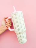 COMING SOON!!!! Cabana Floral 40oz Tumbler - Spill Proof Lid + Flip Straw