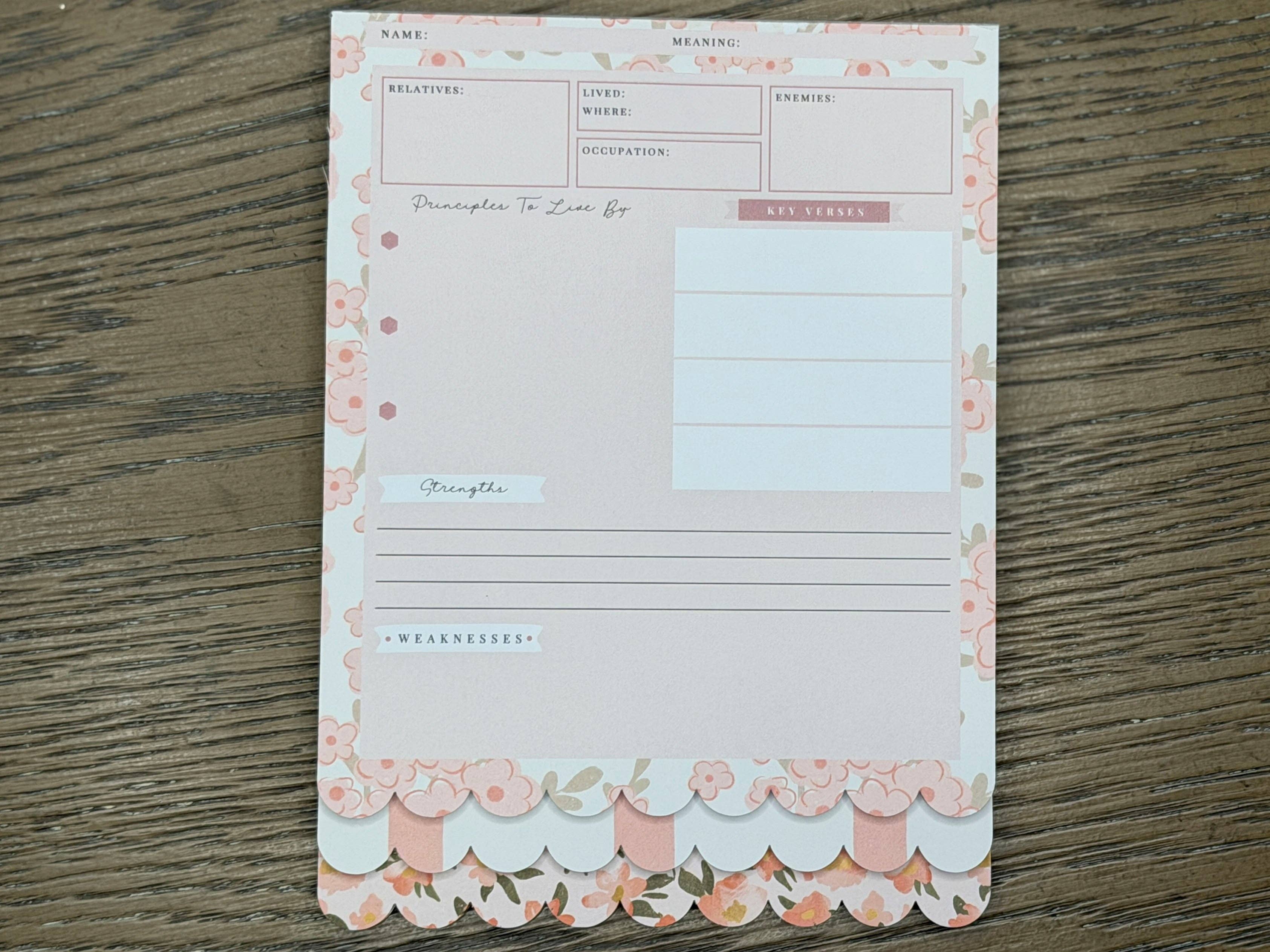 Bible Study Tip-In Notepad — Three Level Guided Bible Study Tool with Three color options