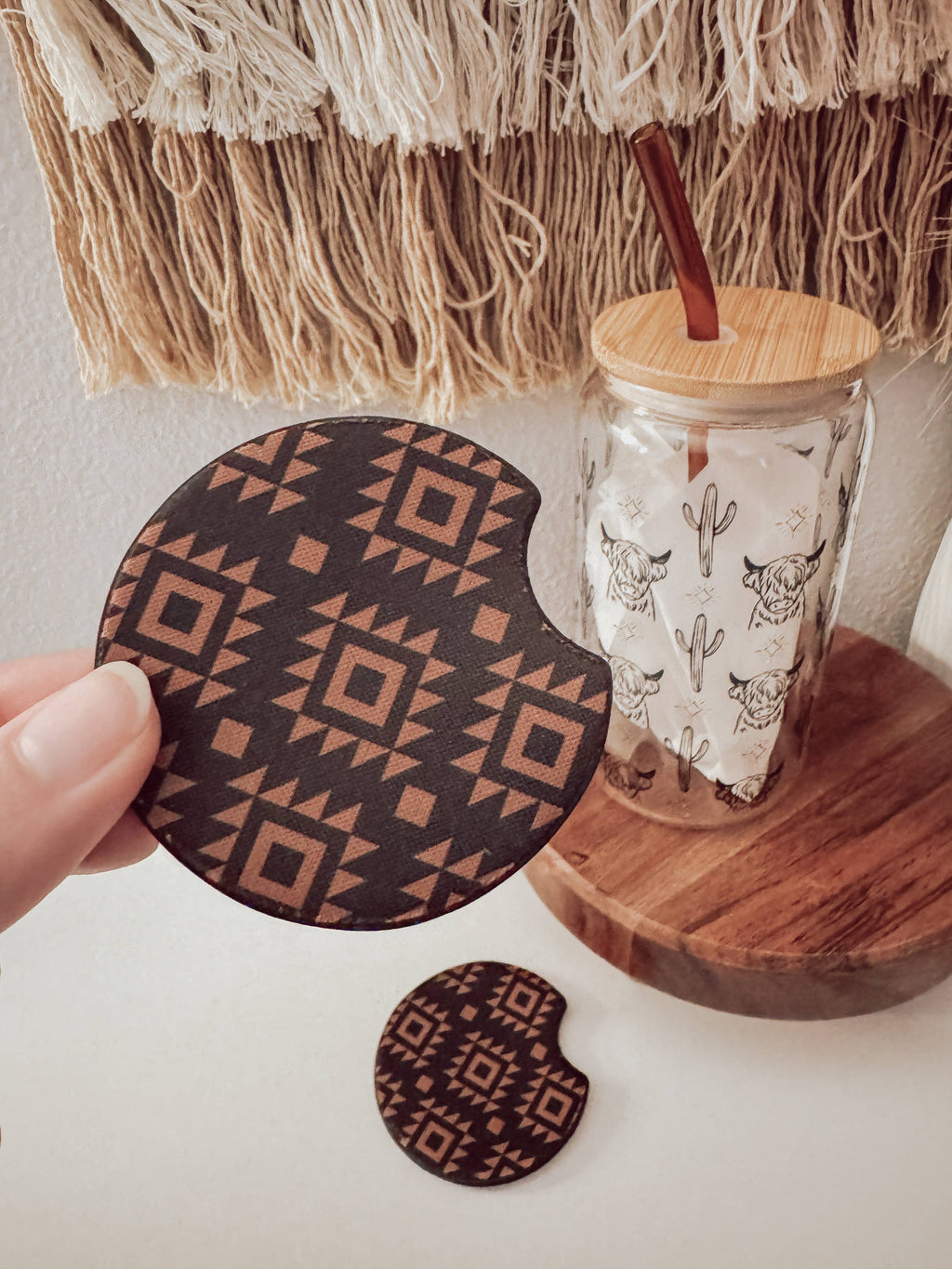 Western Aztec Car Coasters (set of 2)