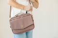 Bible Bag Crossbody — Lavender Vegan Leather Bible Bag with Gold Accents