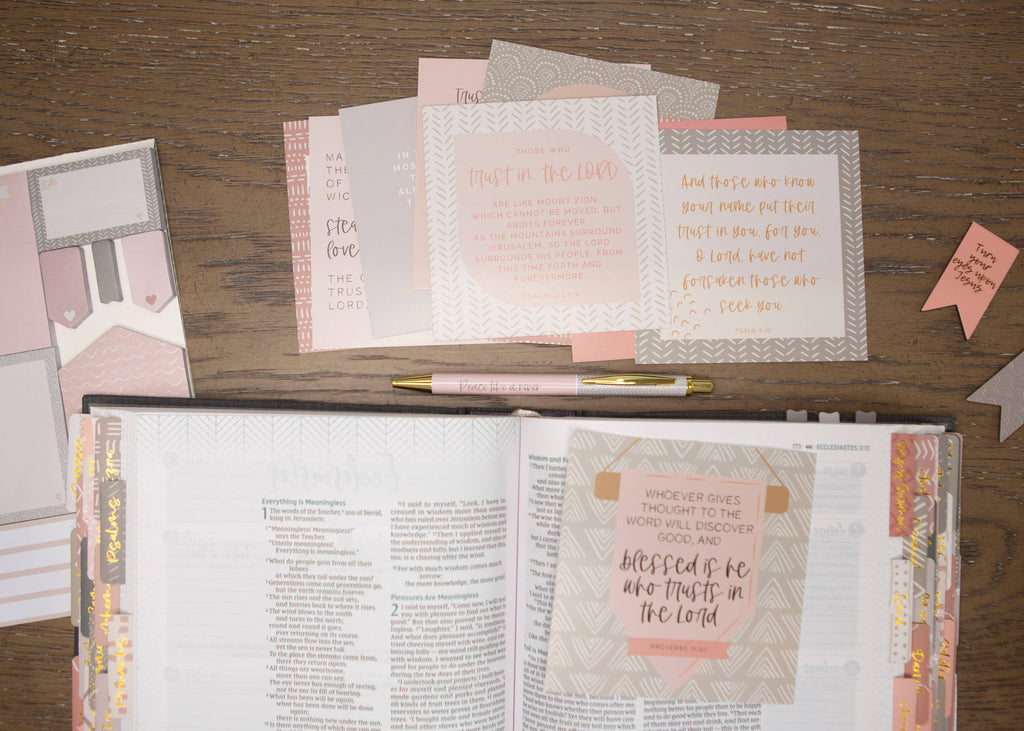Trusting God Scripture Verse Cards — Set of 10 Bible Memory Cards for Women