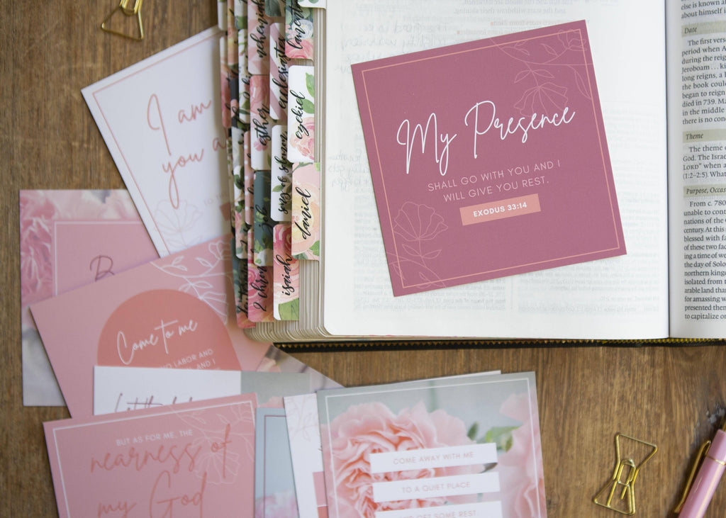 In His Presence Verse Cards — Rest in His Presence Scripture Card Set
