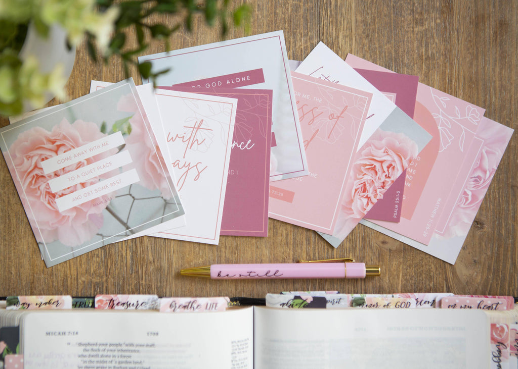 In His Presence Verse Cards — Rest in His Presence Scripture Card Set