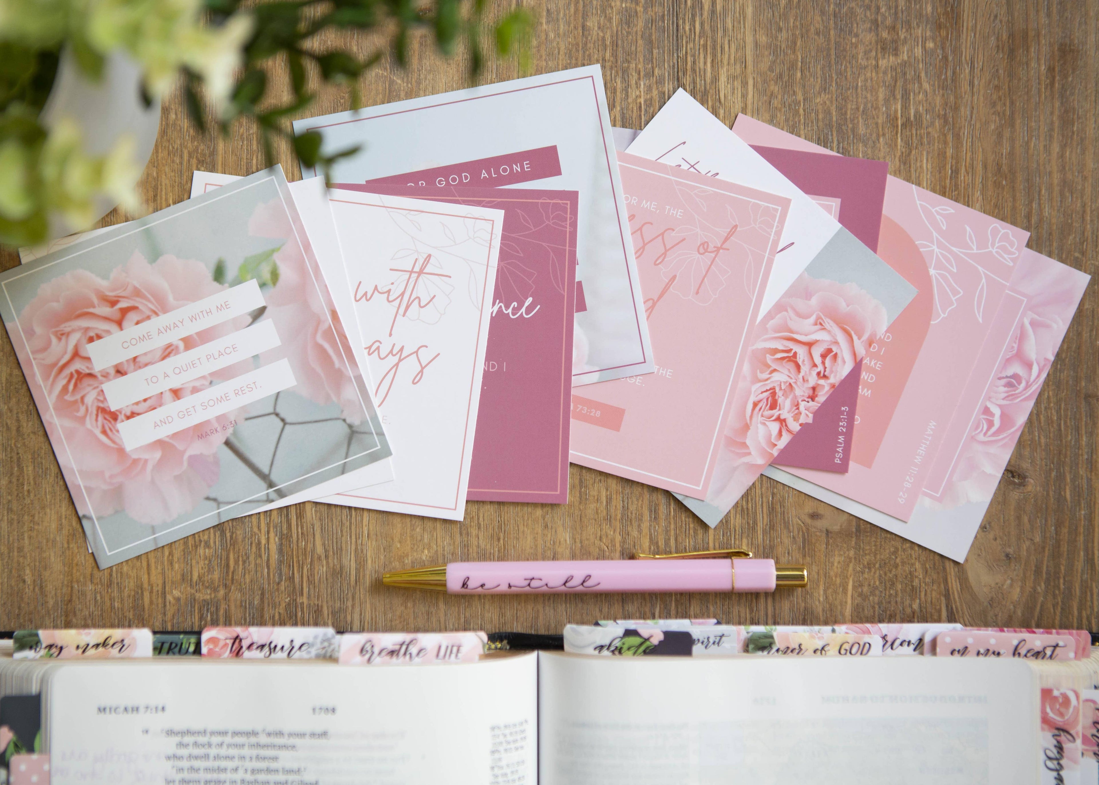 In His Presence Verse Cards — Rest in His Presence Scripture Card Set