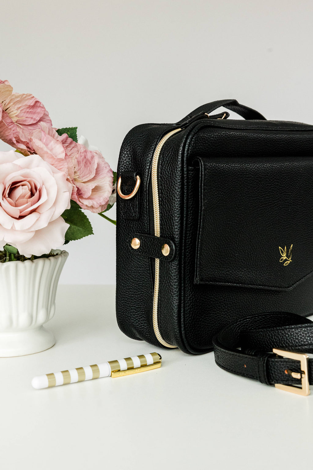 Bible Bag Crossbody — Vegan Leather Bible Bag with Gold Accents 3 colors