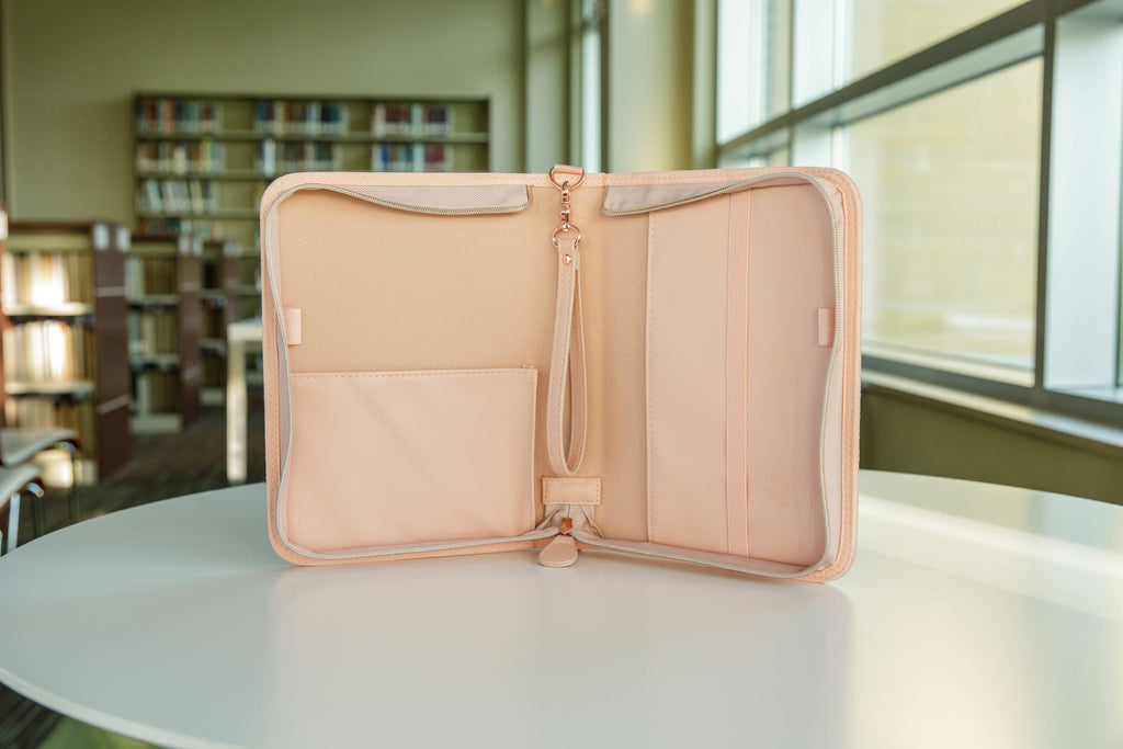 Weave Bible Case Crossbody — Blush Vegan Leather Bible Cover with Crossbody Strap